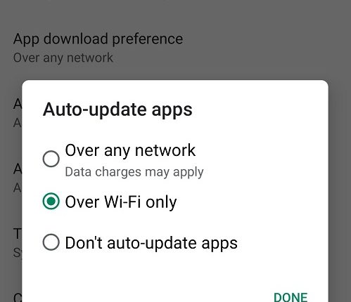Auto update apps Android