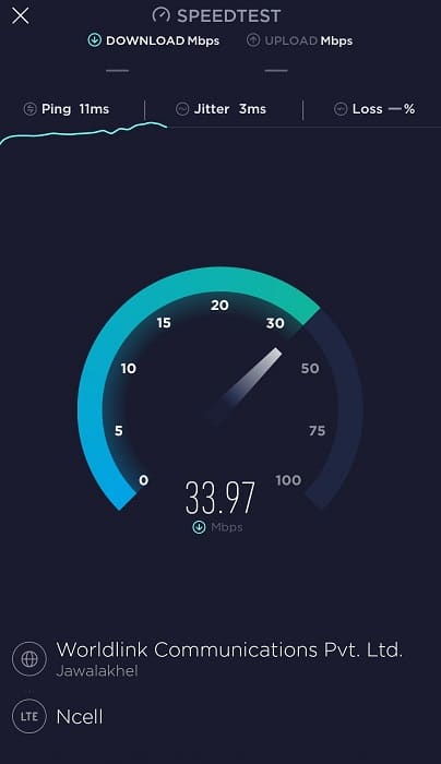 Ncell pole tower speed