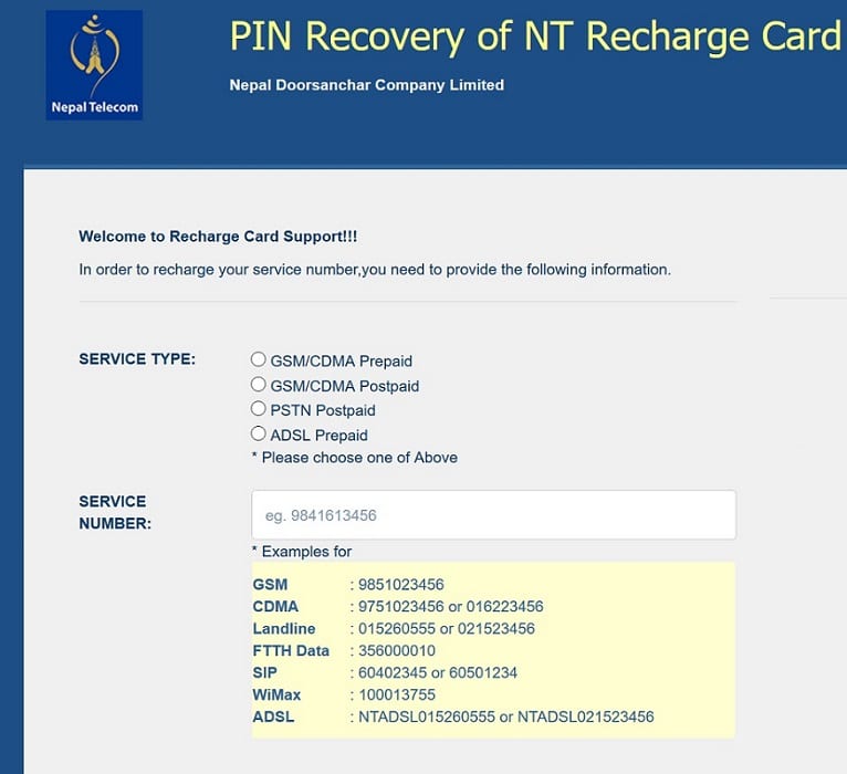 Ntc Recharge & How to Recover Pin Number in Recharge Card?