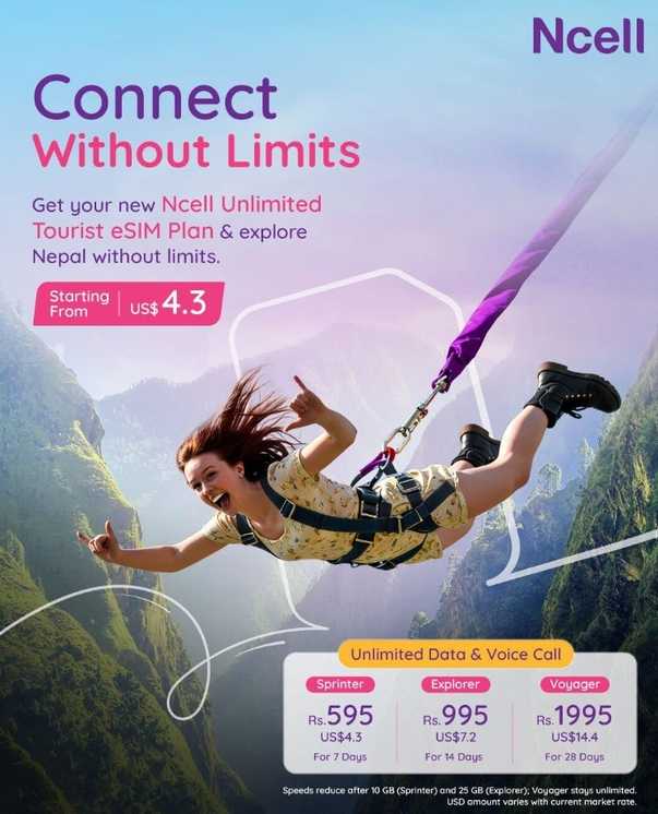 Ncell Tourist eSIM Plan