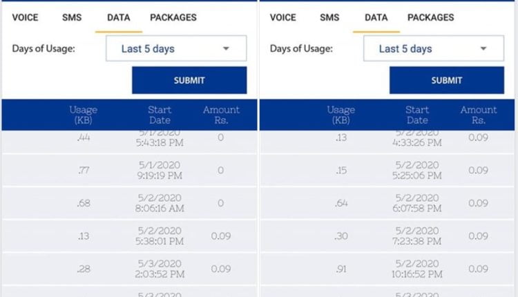 9 paisa balance deduction Ntc data