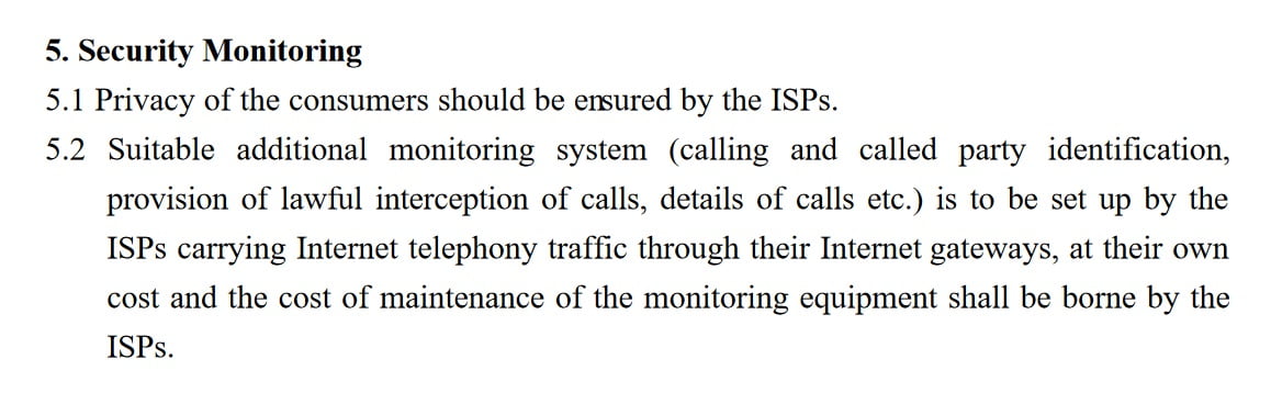 Lawful interception call NTA regulation