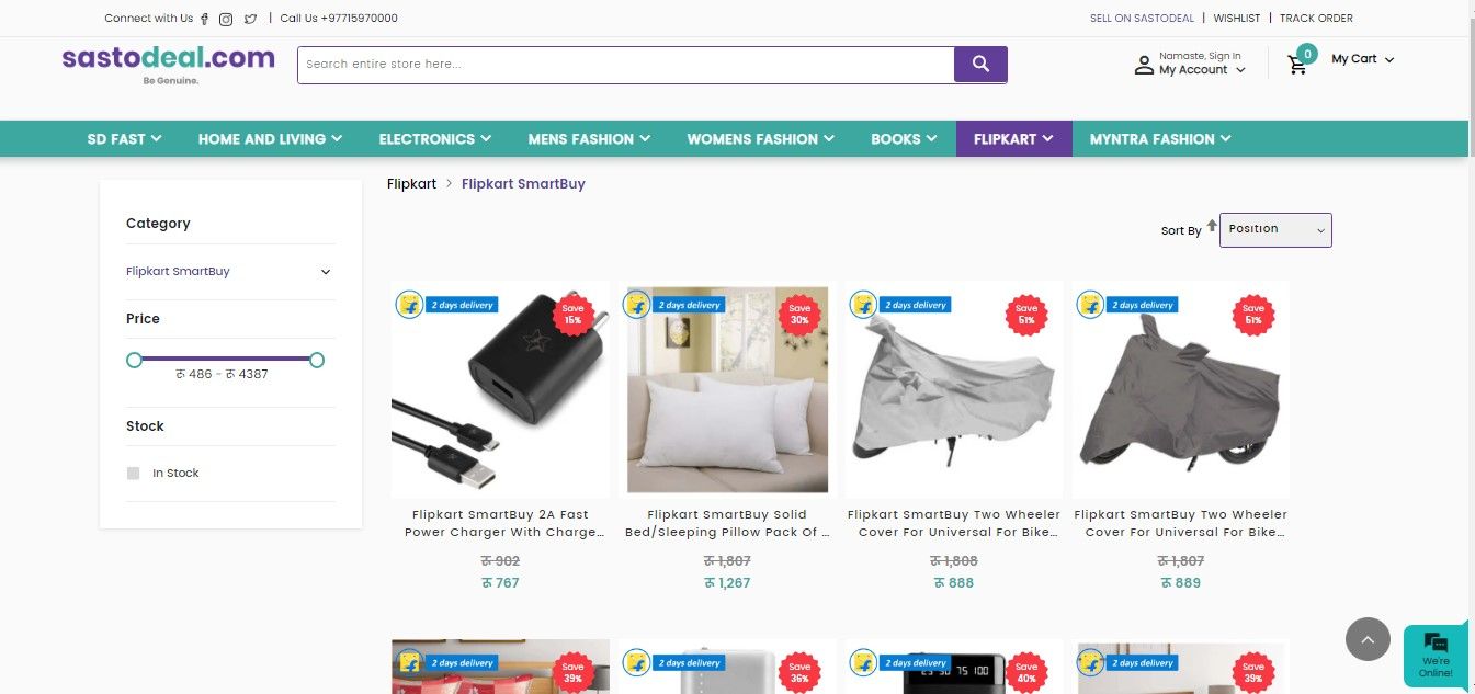 Buy flipkart items in Sastodeal