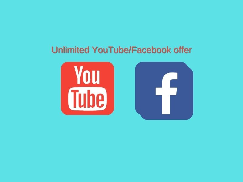 Unlimited Facebook, YouTube pack