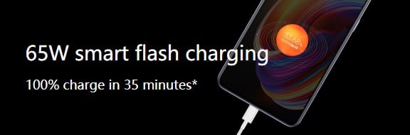 realme x7 and x7 pro 65W Charging
