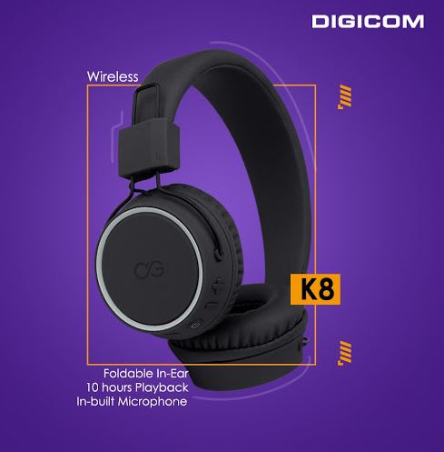 Digicom K8 Bluetooth Stereo over-Ear Headphone