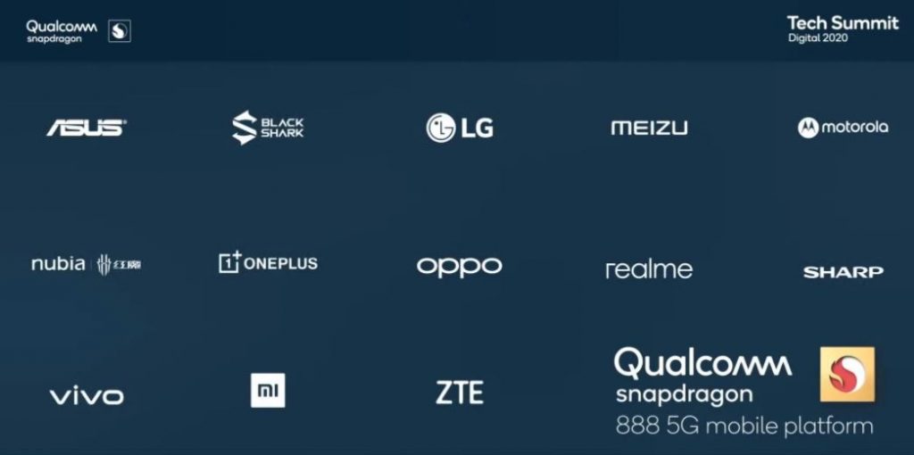 Qualcomm Snapdragon 888 5G Mobile Brands