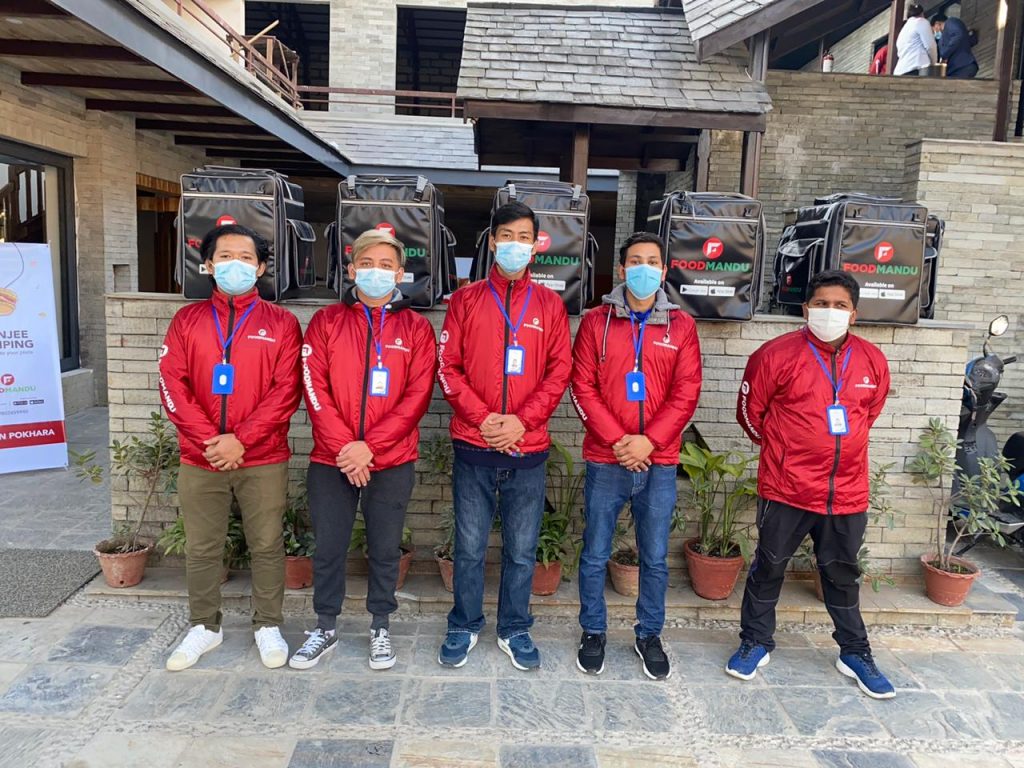 Foodmandu delivery team in Pokhara