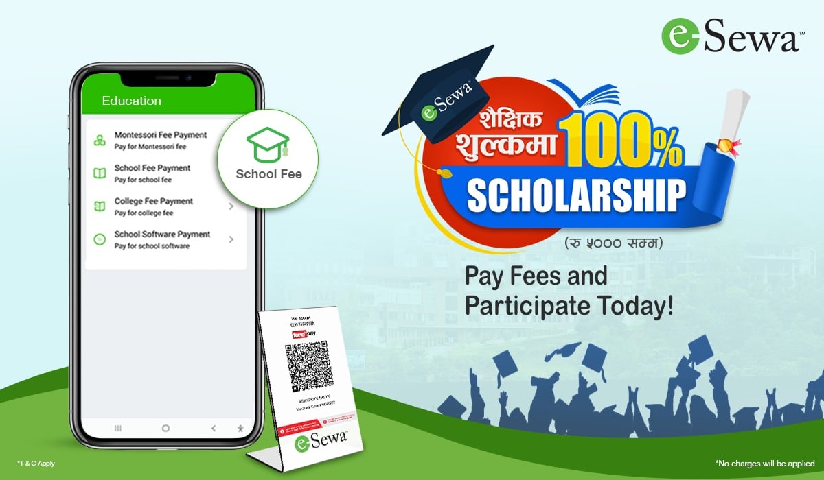 eSewa 100 students scholarship fee payment