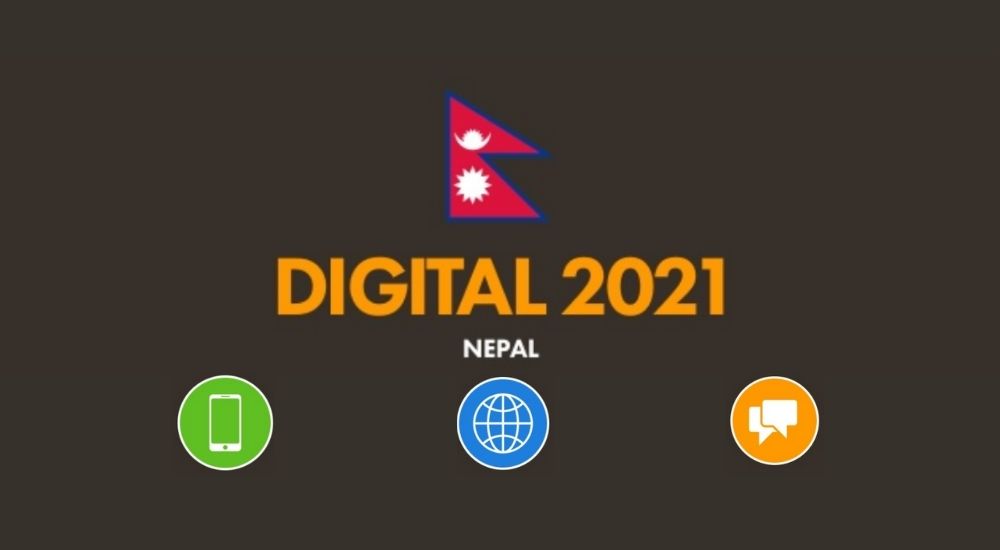 Digital 2021 Nepal Mobile Internet users