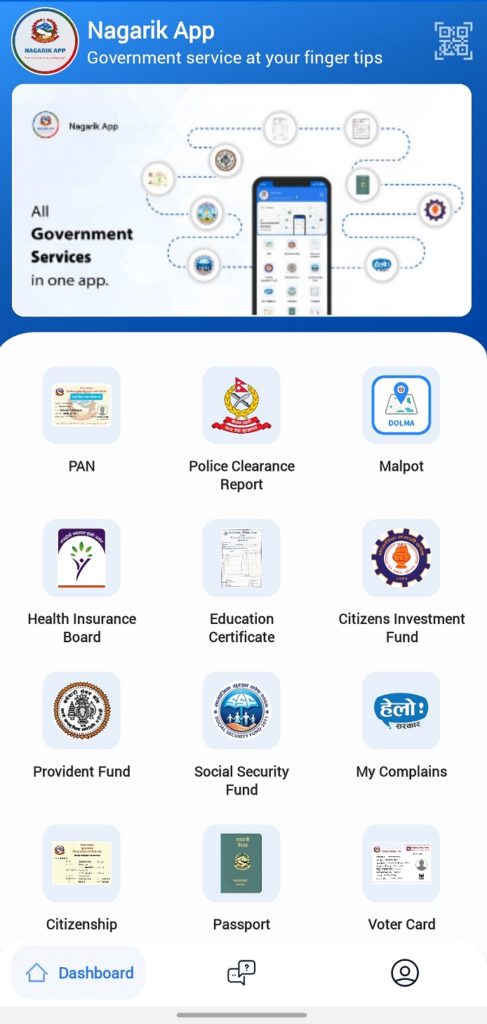 Nagarik App Menu