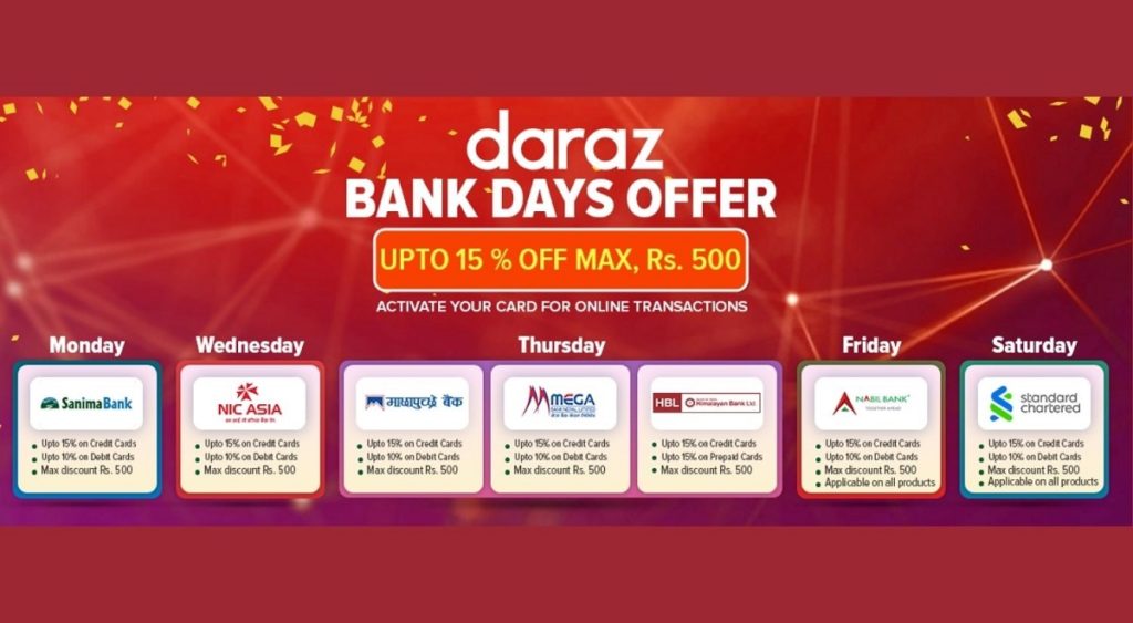 Daraz Adds Three More Banks For Its Bank Days Offer