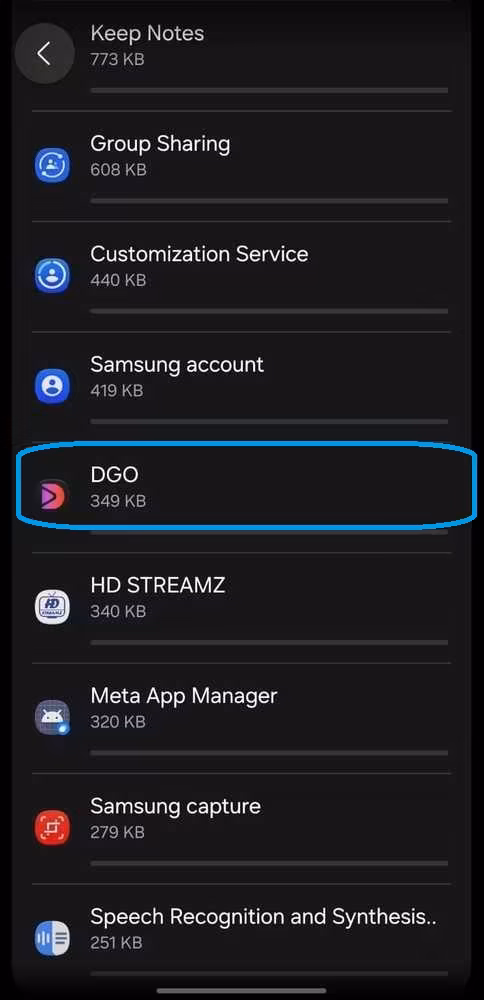 data consumption rate in football match DGo app