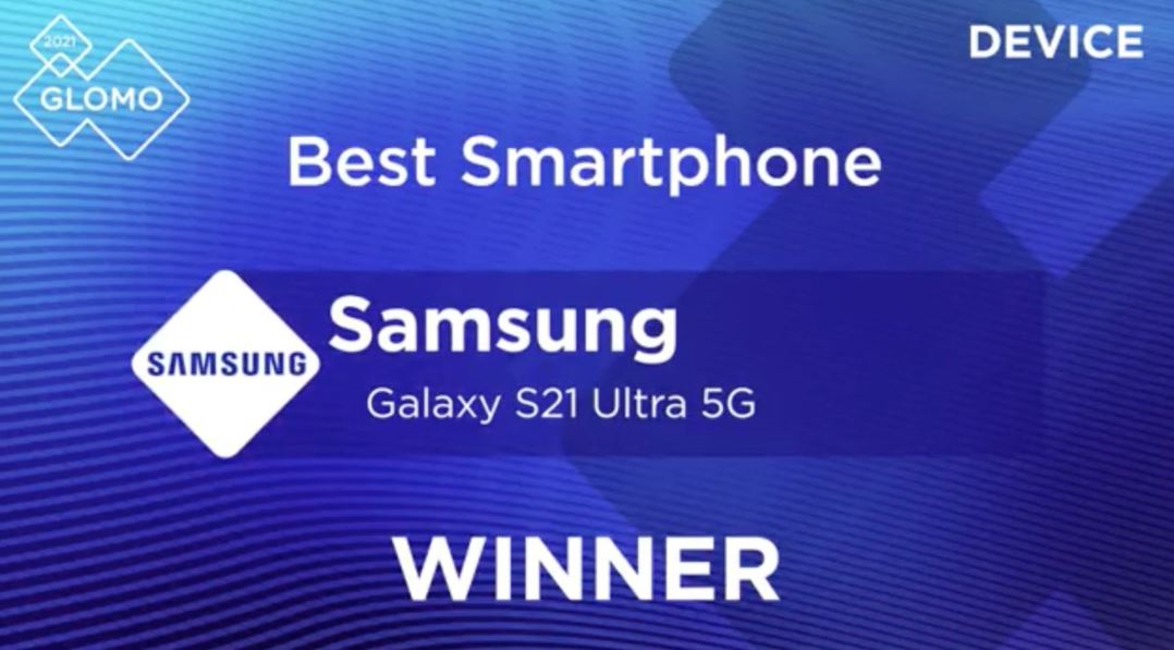 Samsung Galaxy S21 Ultra 5G Best Smartphone Award at MWC 2021