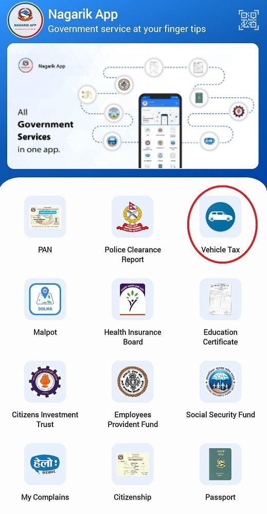 Vehicle renewal tax nagarik app