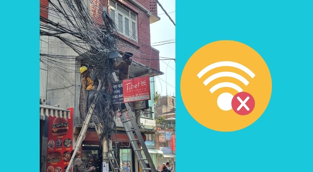 Internet wires cut Nepal