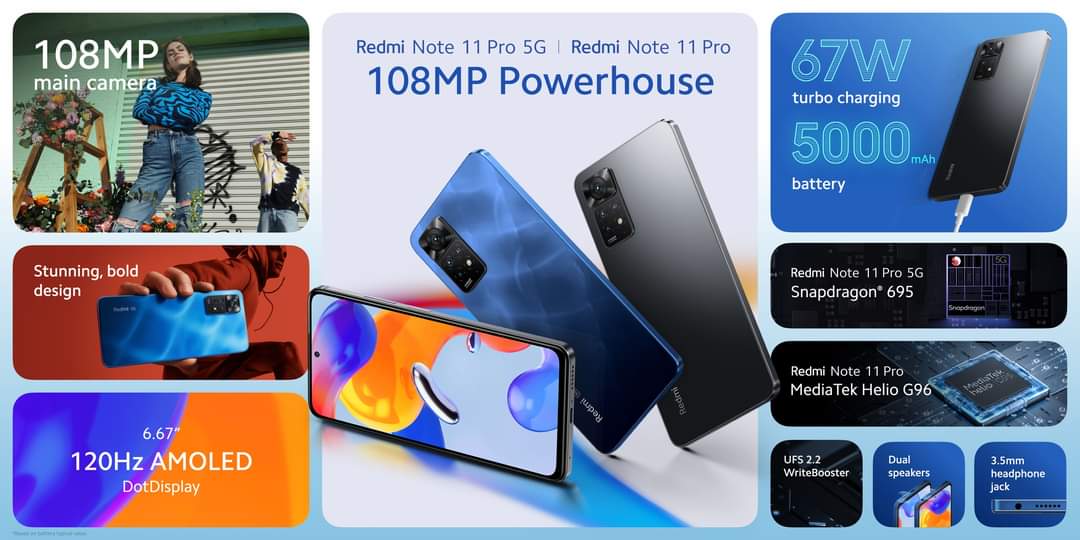 Redmi Note 11 Pro 5G & Note 11 Pro