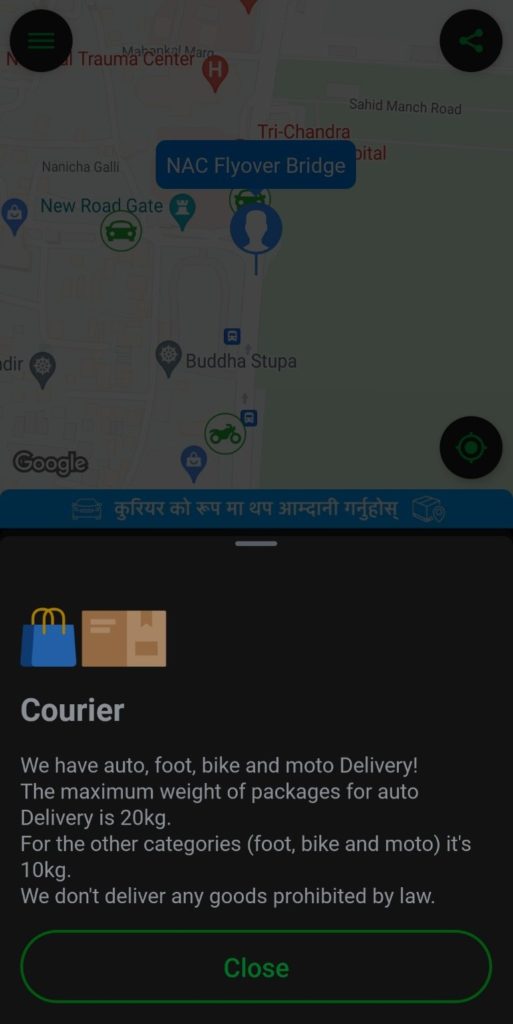 inDriver courier service