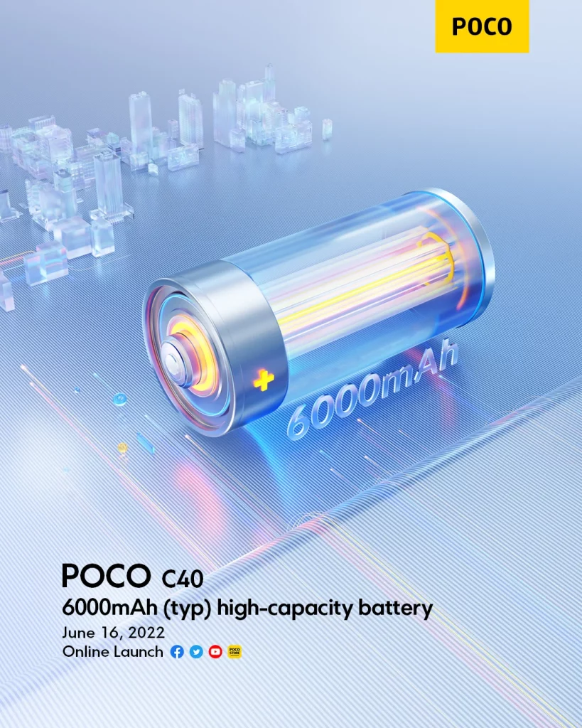 Poco C40 Battery