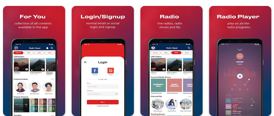 Radio Nepal Mobile App OTT features