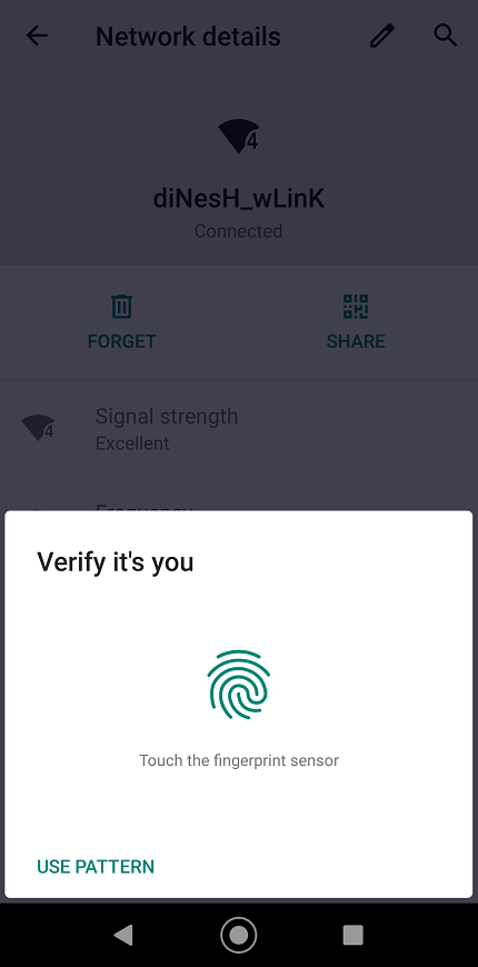 find saved WiFi password on Android