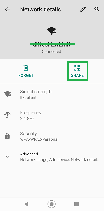 how to find saved WiFi password on Android