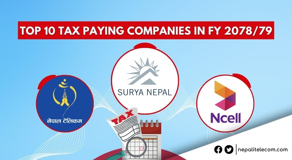 Top 10 Tax Paying Companies in FY 2078-79