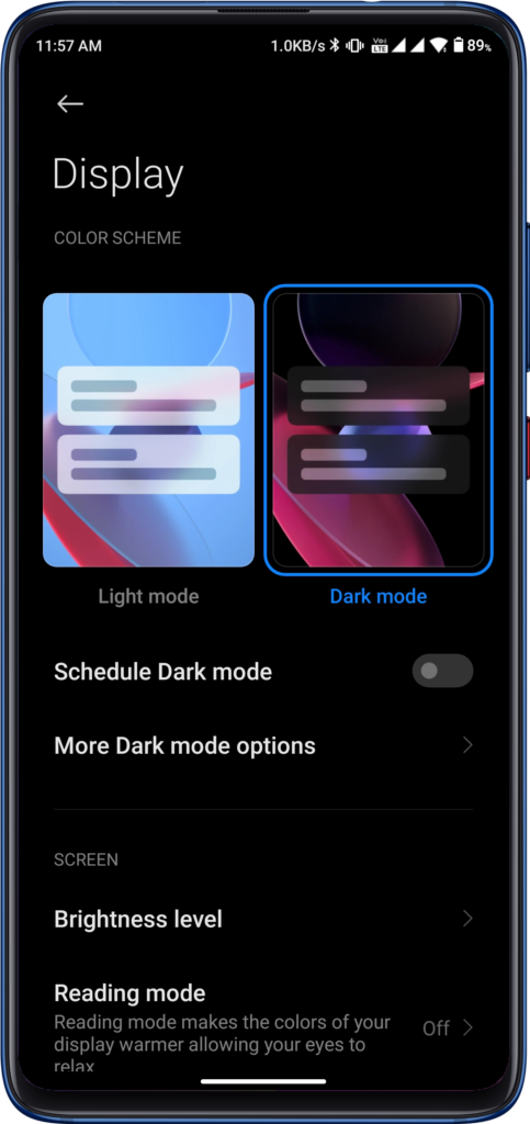 Dark Mode