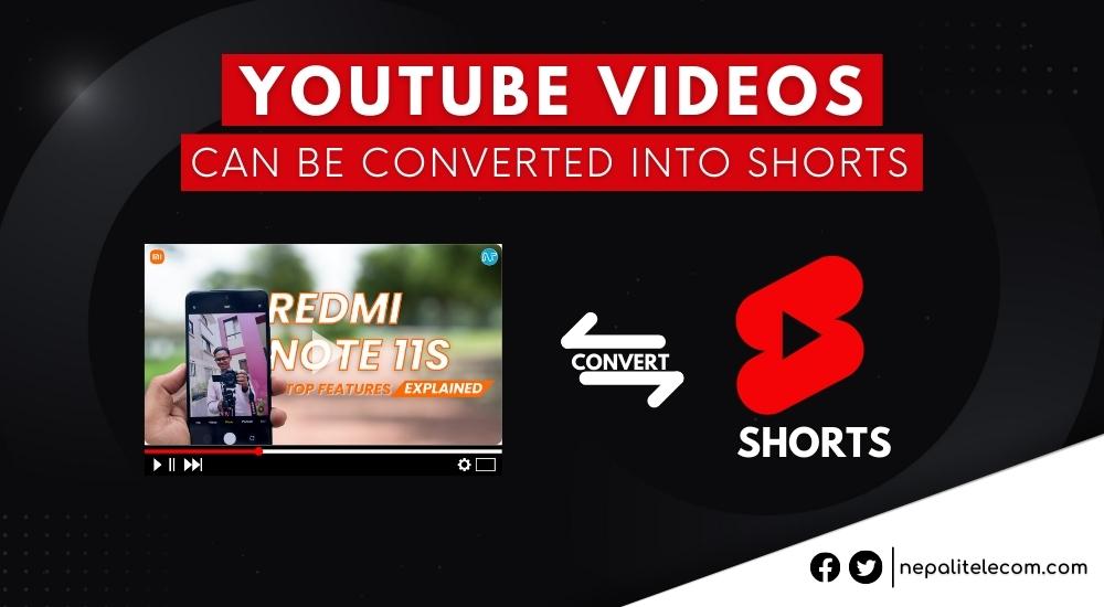 You can Convert Youtube Videos into Youtube Shorts