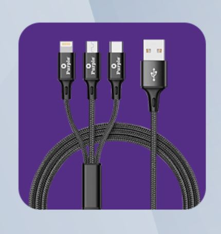 Braided Cable (3 in-1 Charging cable)