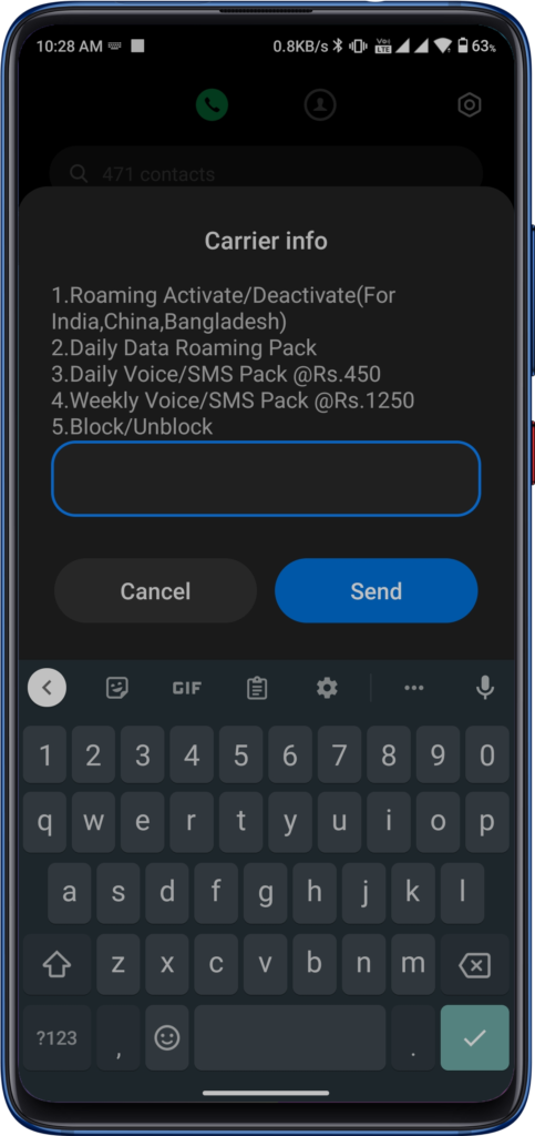 Ncell International Voice/Data Pack Activation