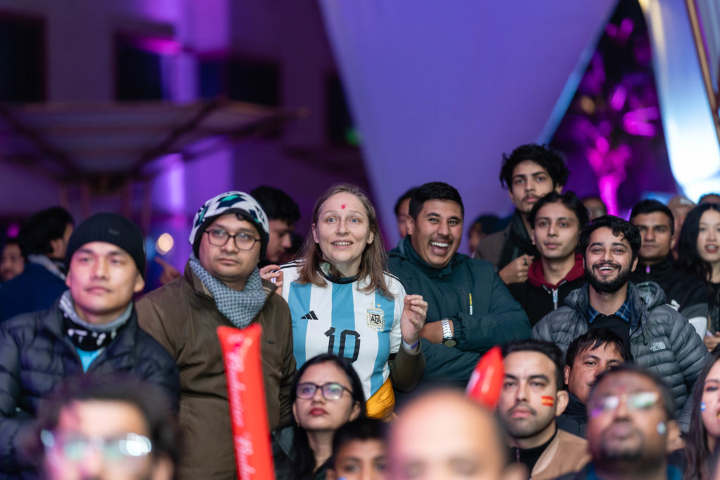 Viewers at Ncell Live Screening World Cup Final