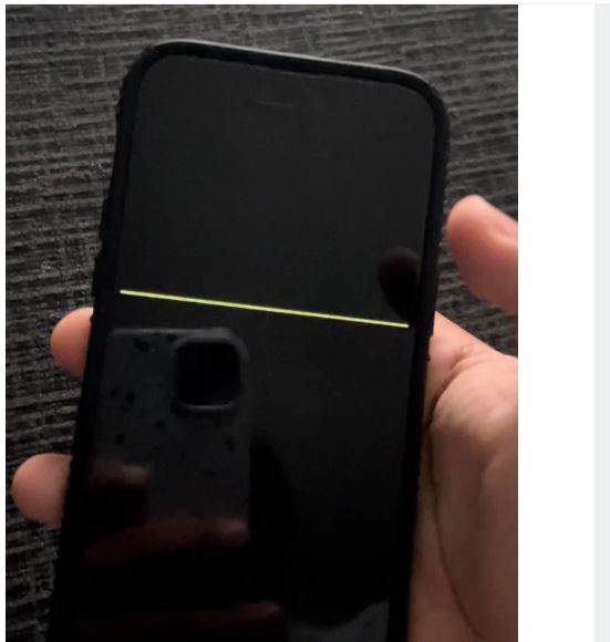 iphone 14 horizontal line issue