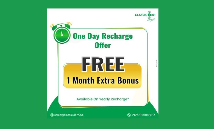 Classic Tech one day recharge offer