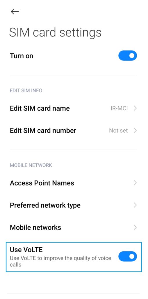 activate VoLTE on Xiaomi phones with Android USSD MMI code