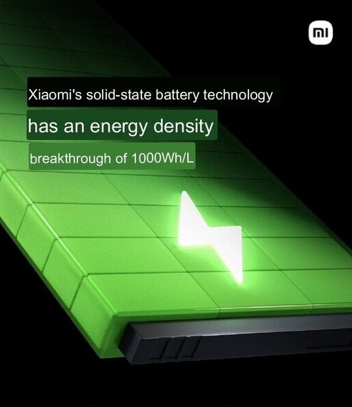Xiaomi solid state Battery technology