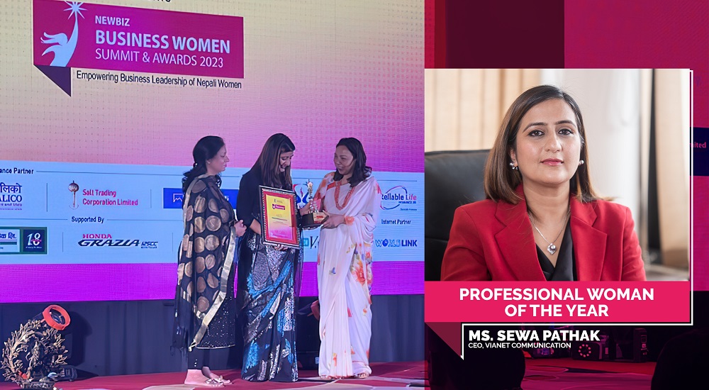 Vianet CEO Sewa pathak bohra wins professional woman of the year award 2023