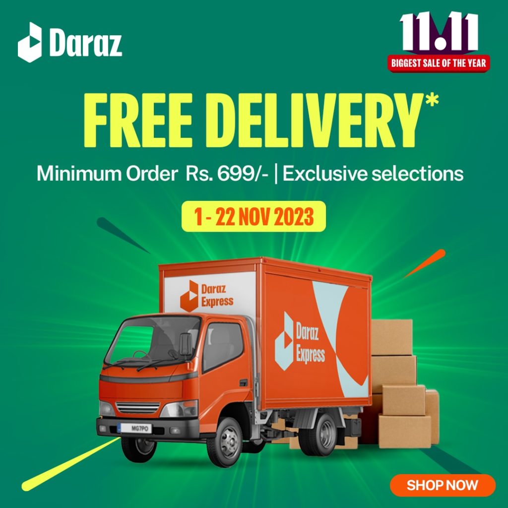 Daraz 11.11 free delivery