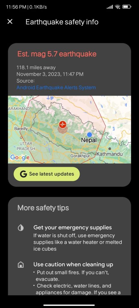 Jajarkote earthquake