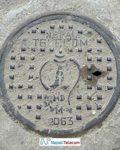 Manhole cover underground cable fiber Ntc Nepal Telecom
