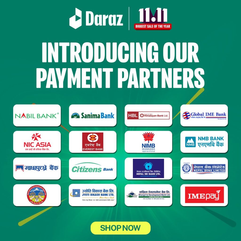 Daraz 11.11 bank partners