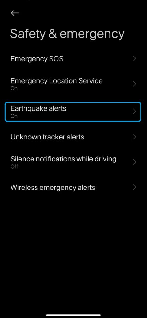 earthquake alerts Android