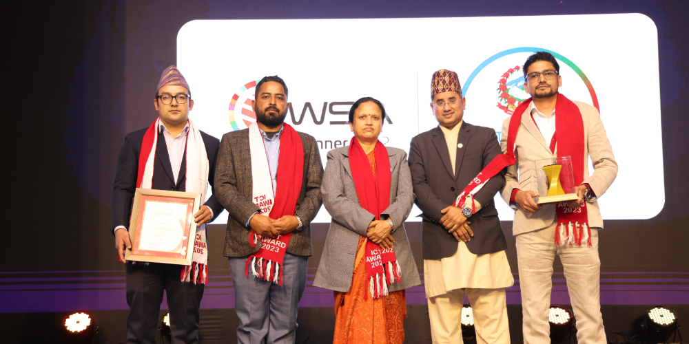 Nagarik App wins WSD Award ICT award 2023 Rajan Lamsal Santosh Aryal Rekha Sharma