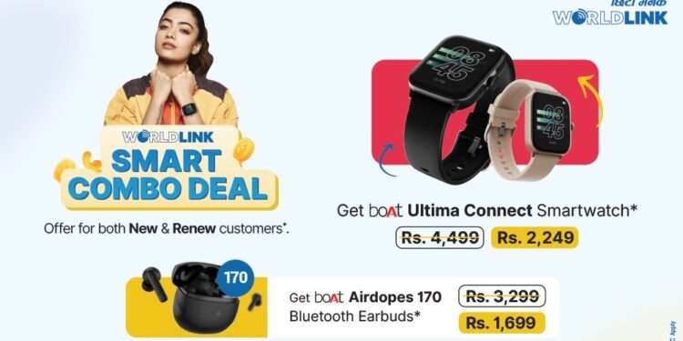 WorldLink smart Combo Deal boAt earbuds offer