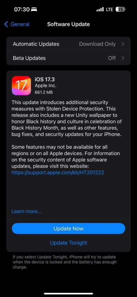 iOS 17.3Tios 