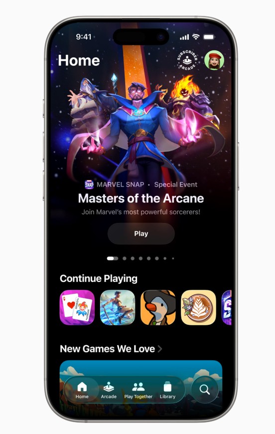 Games app iOS 26 Update