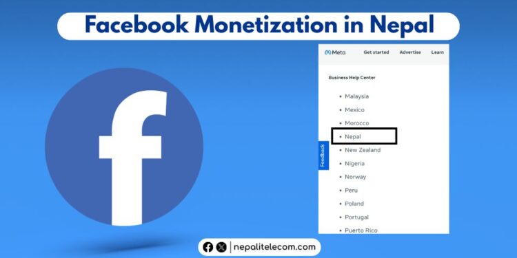 Facebook monetization in Nepal