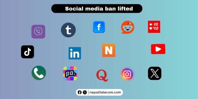 social media ban lifted in Nepal