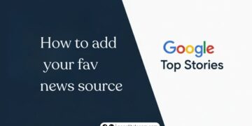 How to add favorite news source to Top stories Google