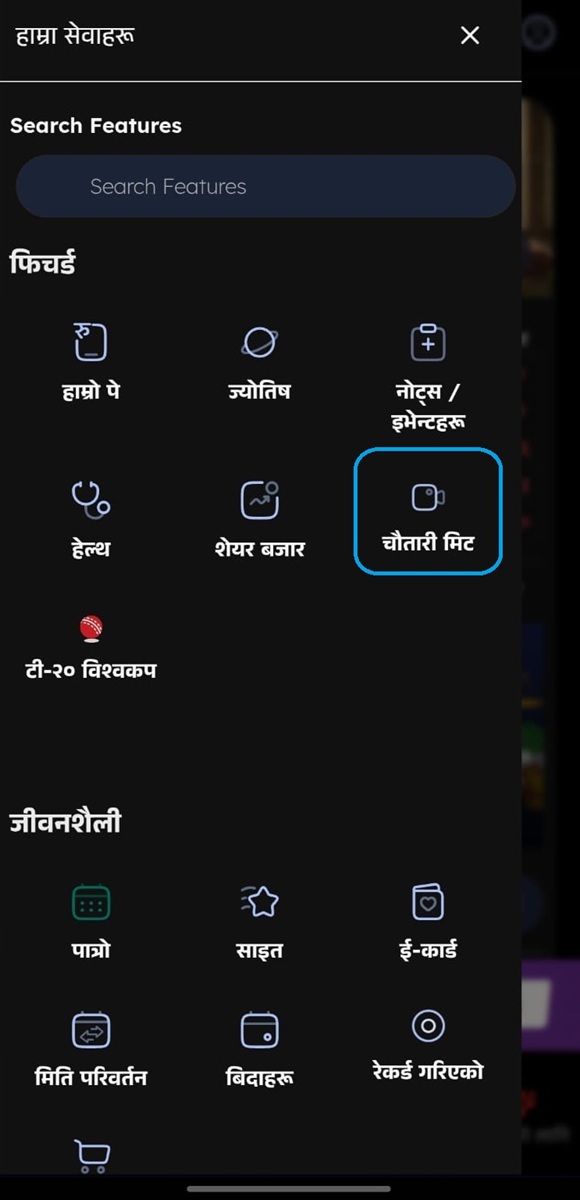 Hamro Patro Chautari Meet interface